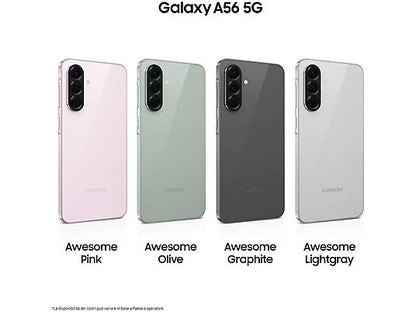 Samsung Galaxy A56 5G in elegante colorazione Awesome Lightgray è lo smartphone che combina design premium e prestazioni di alto livello