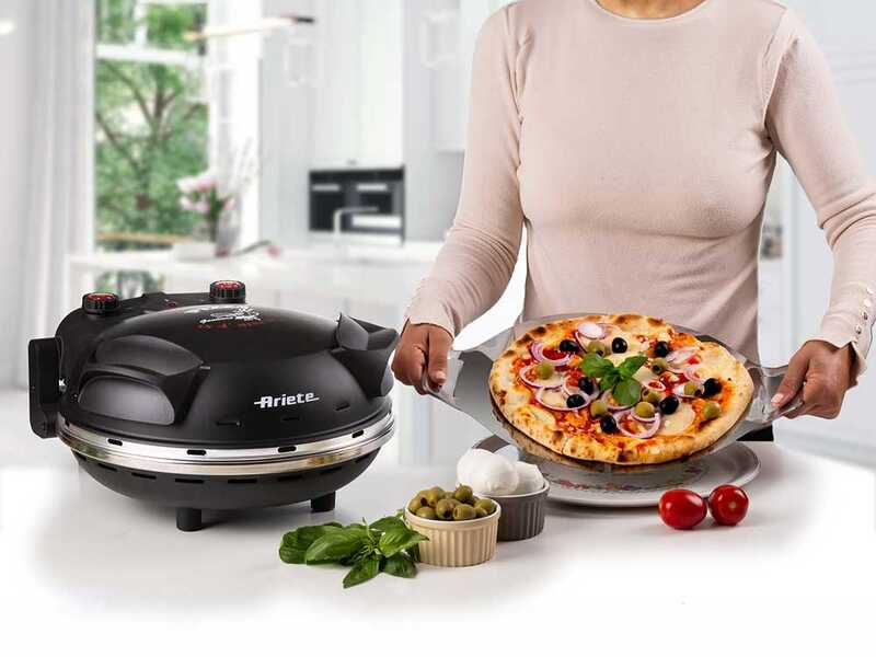 Ariete Forno Pizza pronta in 4 minuti pietra refrattaria 5 livelli di cottura 1200W Rosso