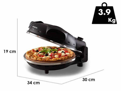 Ariete Forno Pizza pronta in 4 minuti pietra refrattaria 5 livelli di cottura 1200W Rosso