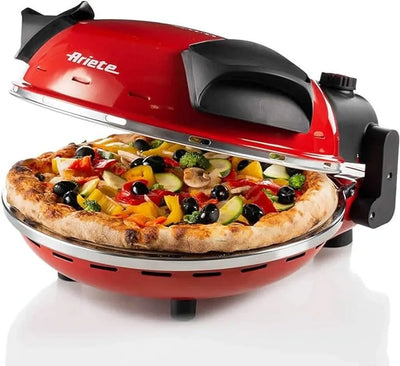 Ariete Forno Pizza pronta in 4 minuti pietra refrattaria 5 livelli di cottura 1200W Rosso
