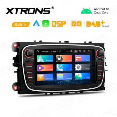 Autoradio Android 10 Stereo Auto 7" Comandi al Volante compatibile con Ford Focus, C-Max, Kuga, Mondeo