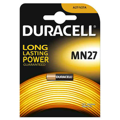 DURACELL Pila MN27 12V Apri Cancello - Batteria Alcalina per Telecomandi Confezione da 10