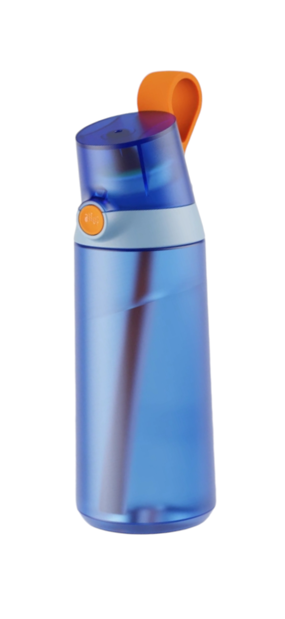 Borraccia blu per bambini Air Up Mini Sipper con boccaglio ActiveOn e design a tenuta stagna.