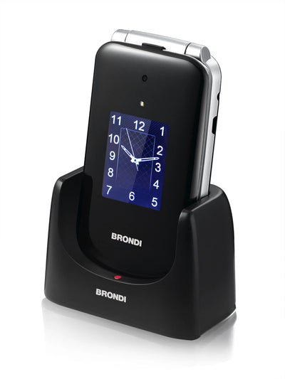BRONDI Amico Supervoice Black/Silver - Cell Phone with Amplified Audio