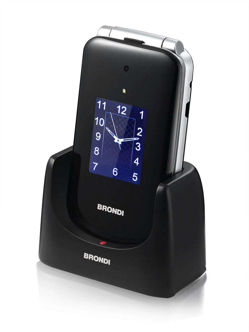 BRONDI Amico Supervoice Black/Silver - Cell Phone with Amplified Audio