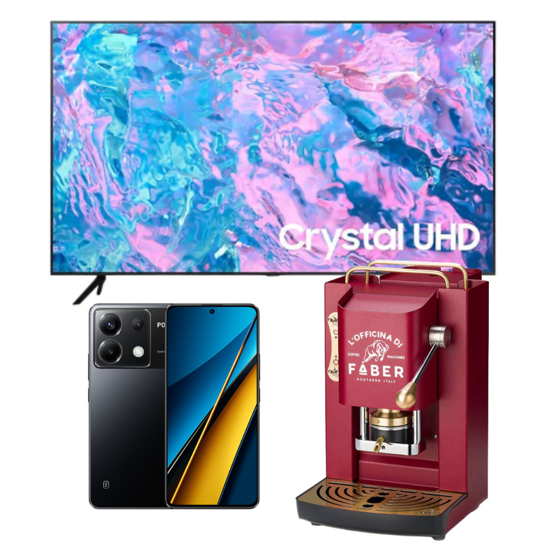 Bundle Smart TV Samsung 43" UE43CU7172 - Faber Pro Deluxe - Xiaomi Poco X6
