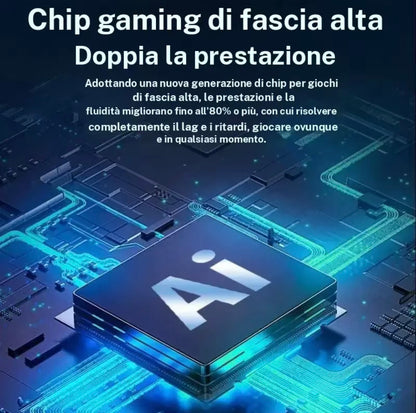 Rivivi l'epoca d'oro del gaming con la console portatile X9, il dispositivo definitivo per gli appassionati di giochi classici. Con oltre 6000 giochi precaricati e un display ad alta risoluzione da 5.5 pollici, porta con te un'intera arcade ovunque tu vada.