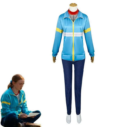Costume Cosplay di Max Mayfield ispirato a Stranger Things, perfetto per chi ama lo stile retrò e vuole distinguersi durante Halloween, Carnevale, feste a tema ed eventi cosplay.