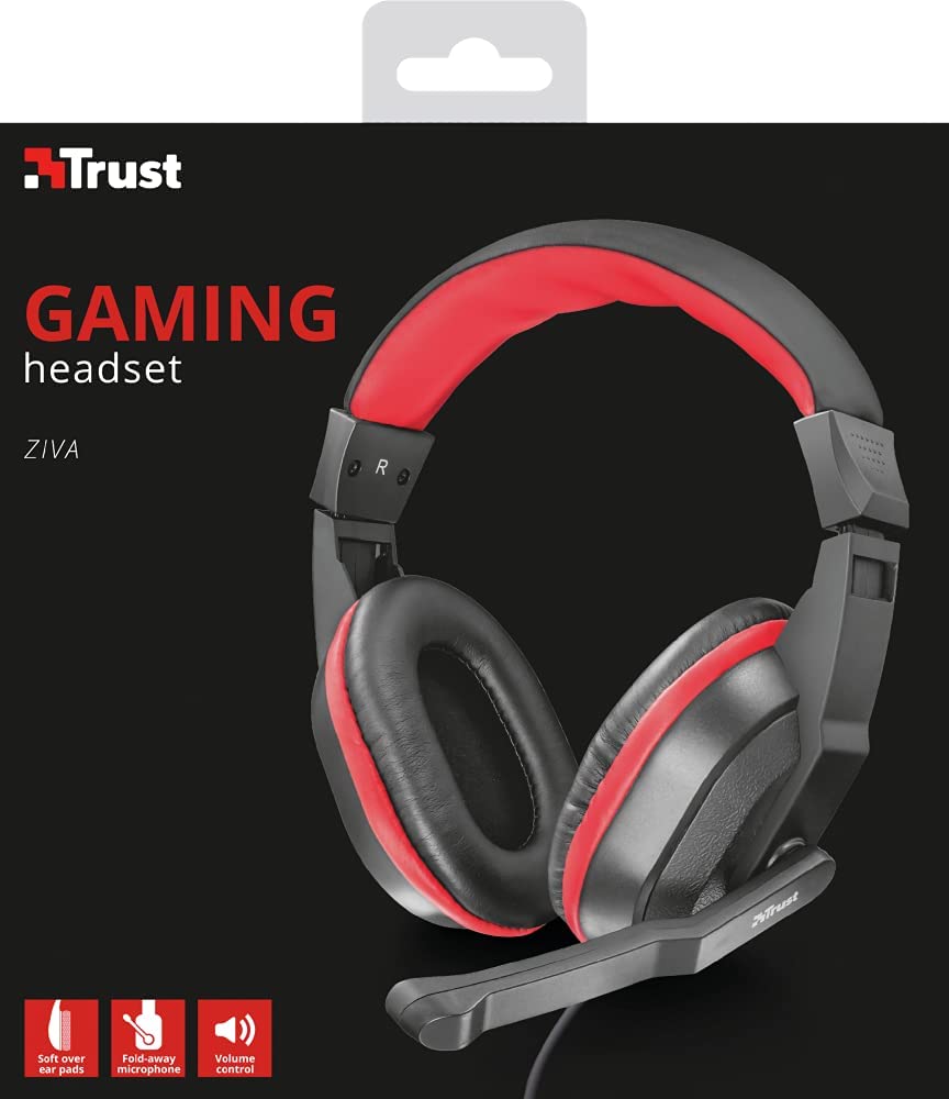 Trust Ziva Cuffie Over-Ear da Gioco con Microfono a Scomparsa