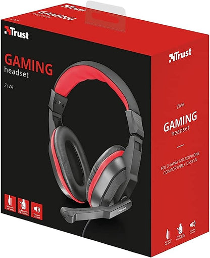 Trust Ziva Cuffie Over-Ear da Gioco con Microfono a Scomparsa