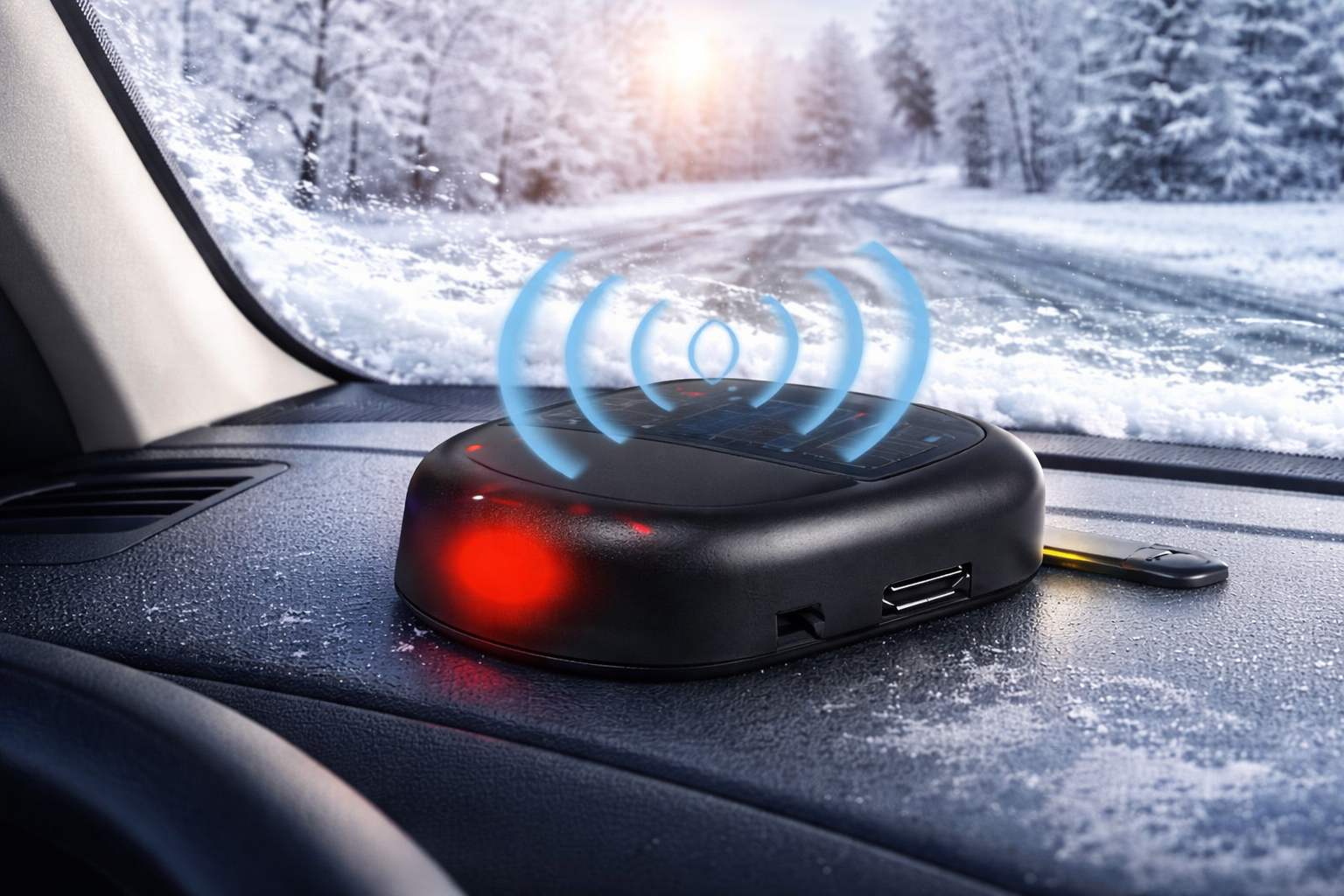 Dispositivo Antigelo Solare Intelligente: Parabrezza Sempre Libero da Ghiaccio
 Alimentato ad energia solare, è ecologico, efficiente e completamente automatico.