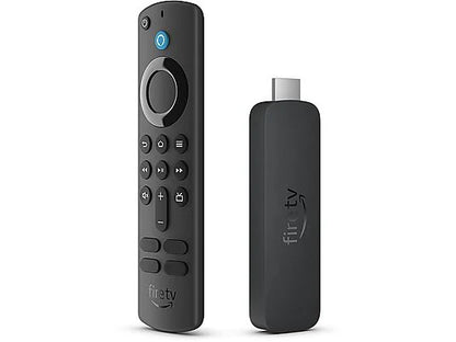 Fire TV Stick 4K di Amazon con telecomando vocale Alexa, progettato per streaming in 4K Ultra HD con supporto per Dolby Vision e Dolby Atmos.