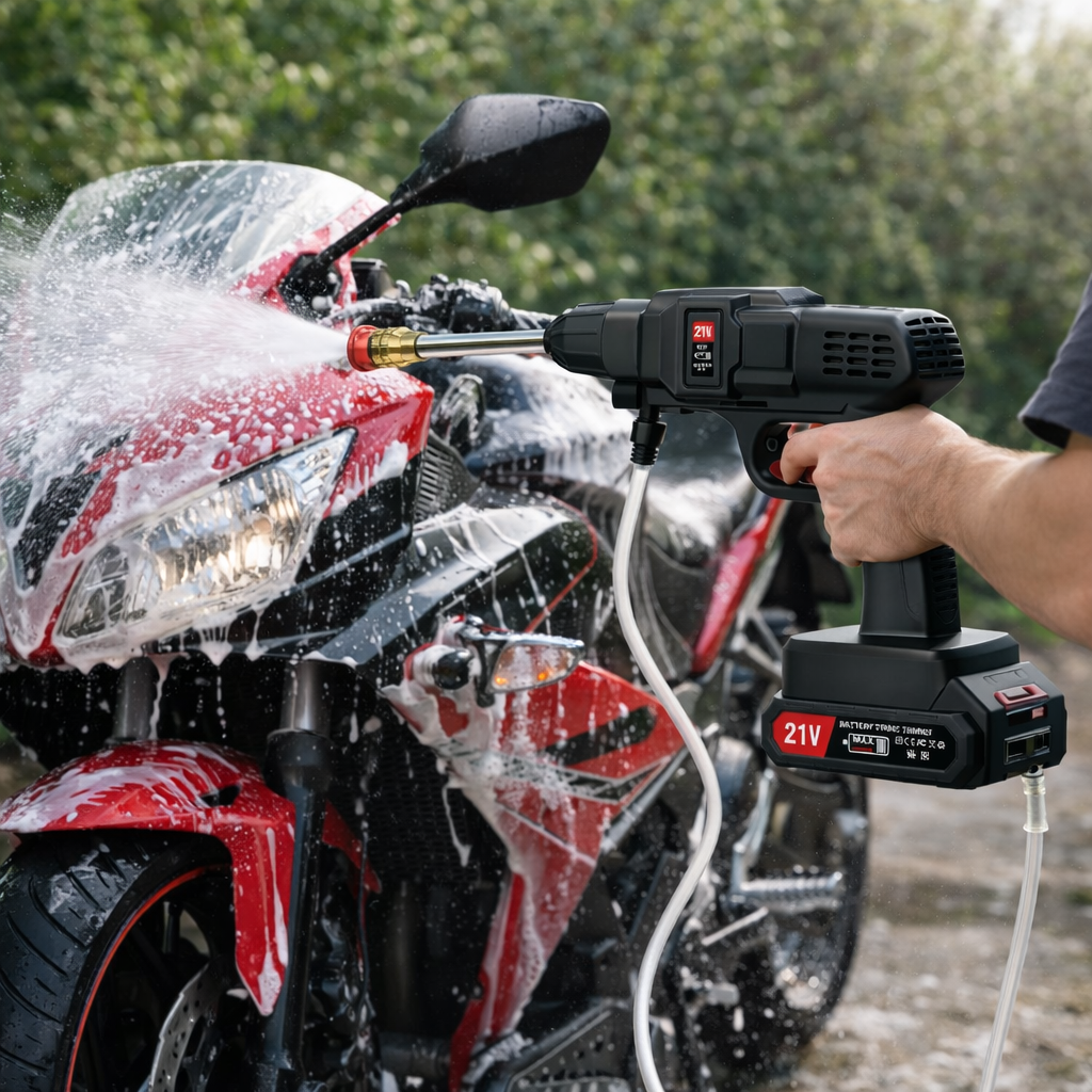 Idropulitrice a Batteria Professionale: Potenza e Libertà Senza Fili per moto