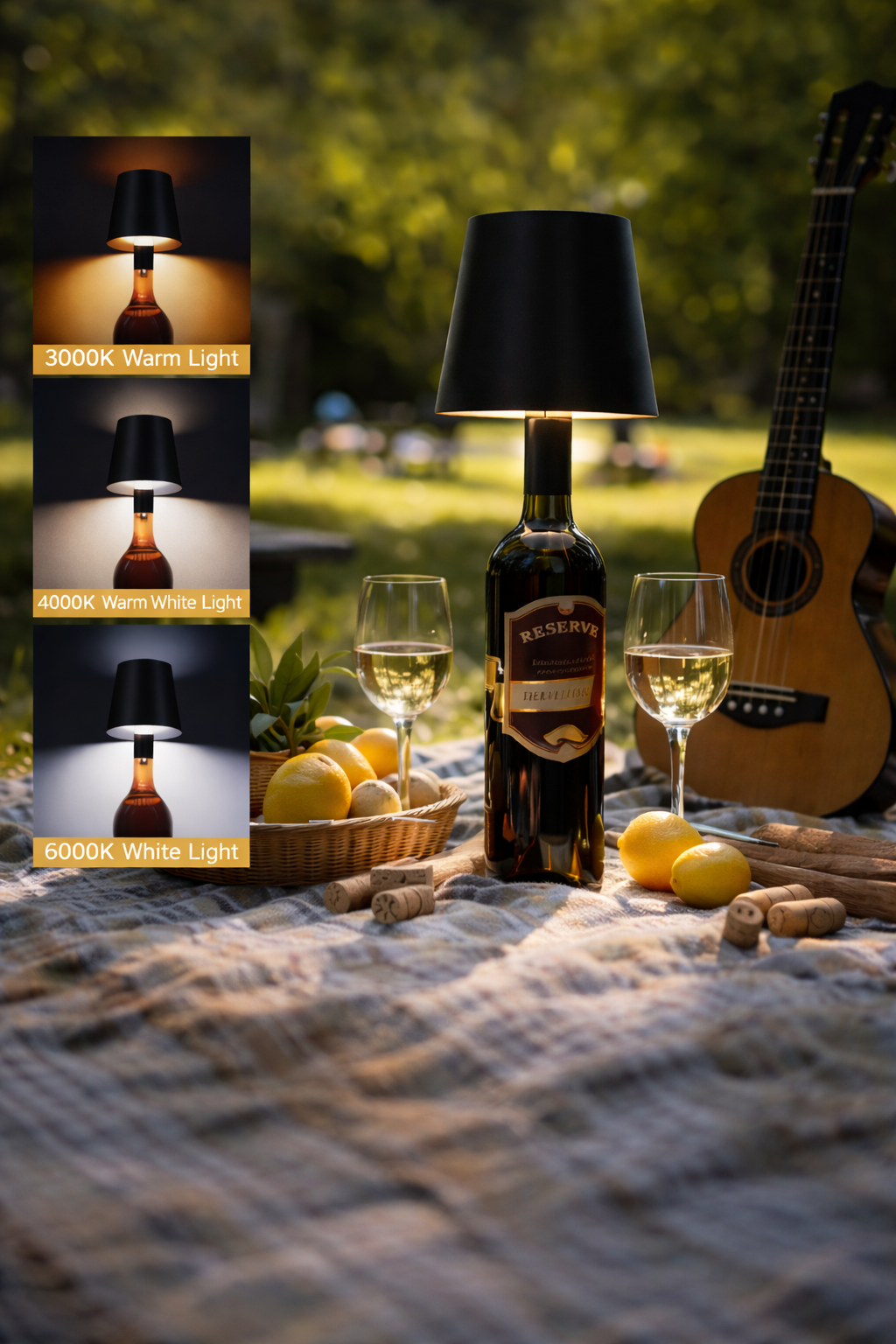 Lampada da Tavolo Bottiglia USB: Design Unico e Atmosfera Magica effetto ambient