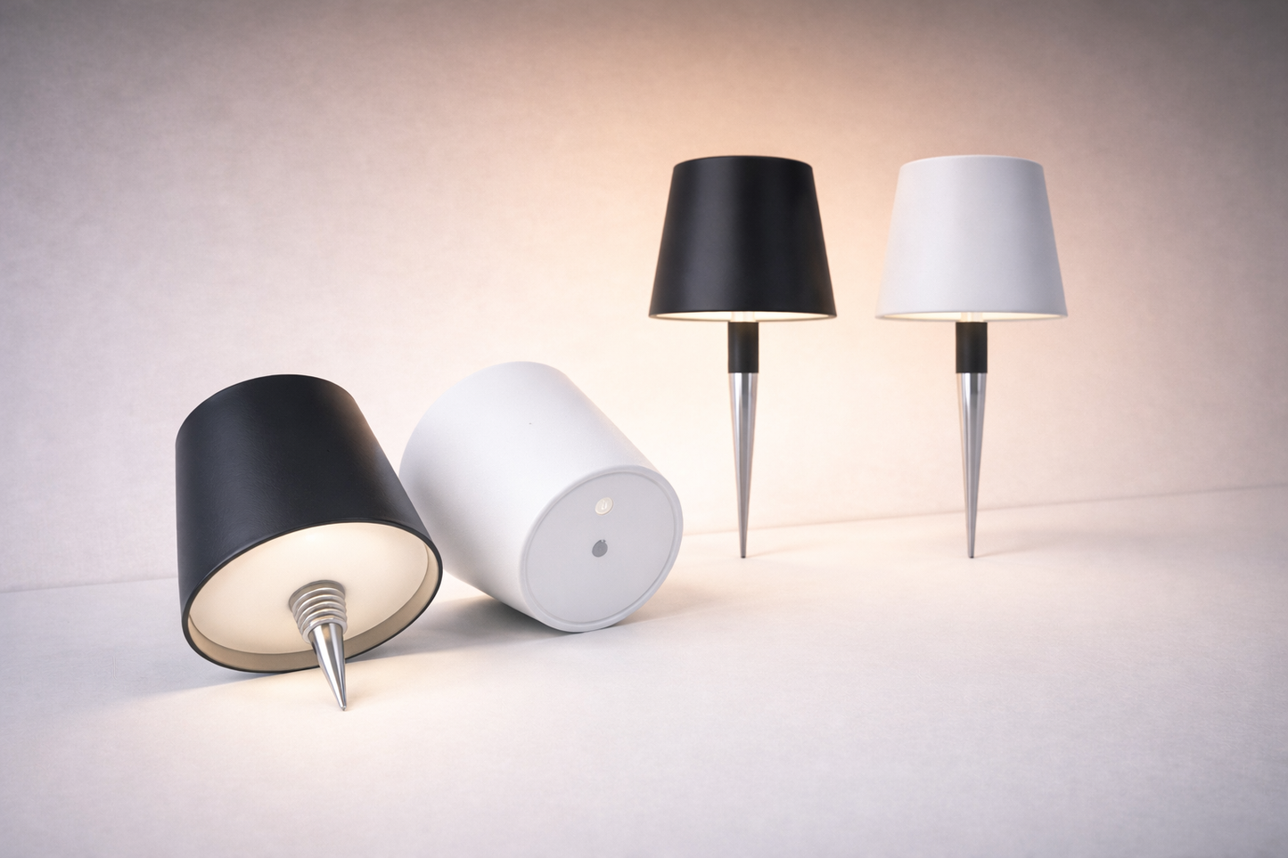 lampade per bottiglia bianco e nero