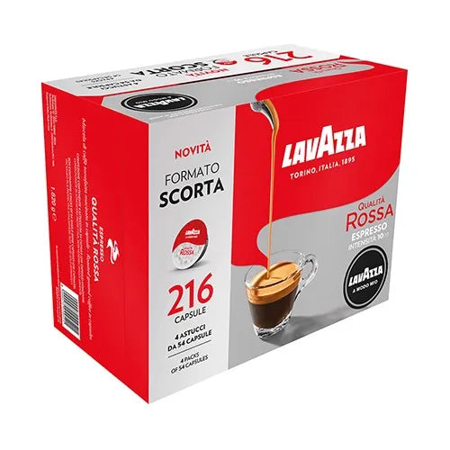 Capsule caffè Lavazza Qualità Rossa per Macchina caffe A Modo Mio 216 capsule