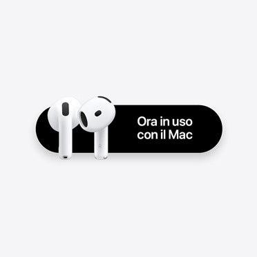 AirPods 4 modalità Trasparenza e cancellazione attiva del rumore