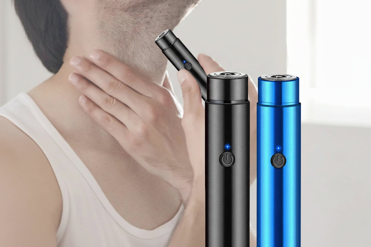 Mini Rasoio Elettrico Portatile Ricaricabile Wireless - Display LED Unisex Uomo Donna