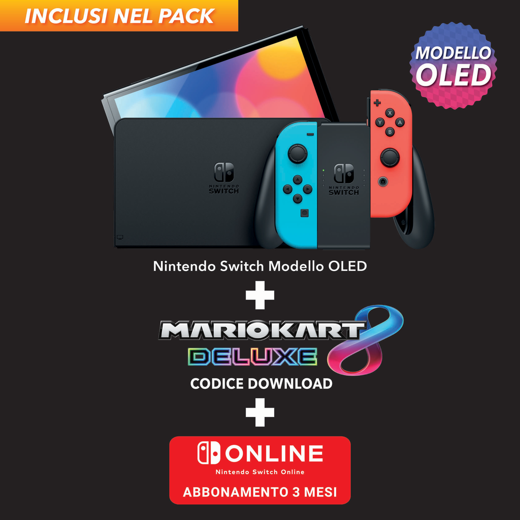 Schermo OLED 7 pollici colori intensi Nintendo Switch