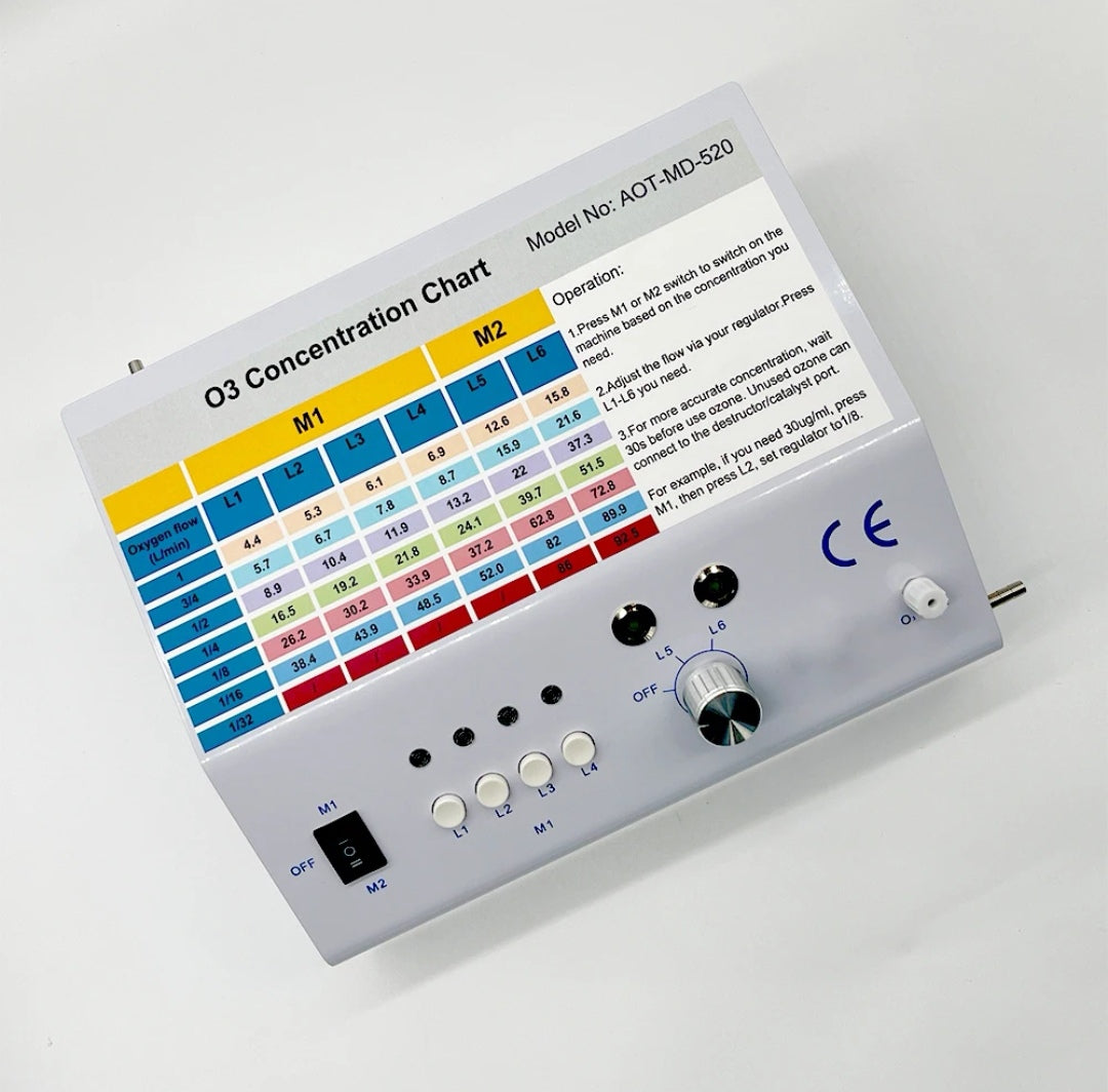 Generatore di ozono per ozonoterapia medica con concentrazione regolabile da 4 a 95 mg/ml