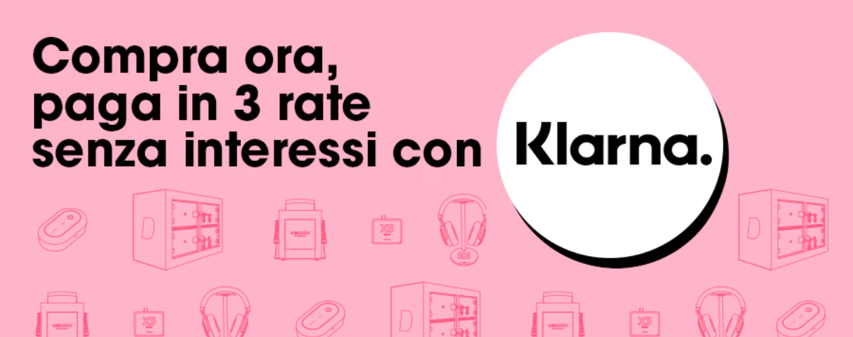 compra ora, paga in tre rate senza interessi con Klarna