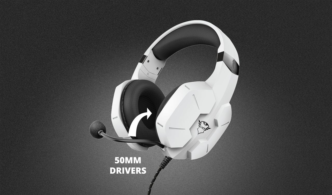 Cuffie Gaming TRUST GXT 323W CARUS OVER-EAR per PS5 White