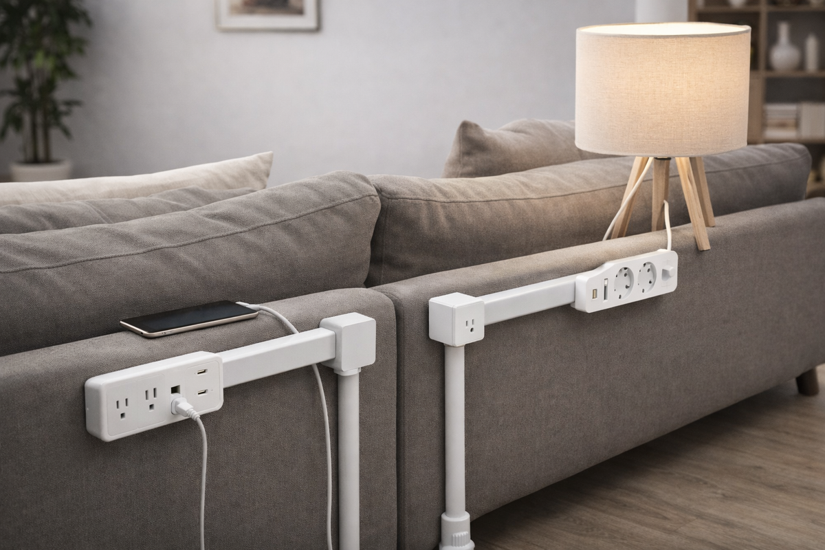Presa Spina Piatta Salvaspazio, presa USB da Muro, Ciabatta Ultra Piatta Multipresa con 2 USB e Presa Internazionale, Spina Girevole 180° Viaggio EU US, Design Sottile per Dietro TV Scrivania Letto
