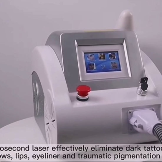 Video dimostrativo della macchina laser professionale per rimozione tatuaggi certificata CE, ideale per estetisti e tatuatori: sicura, facile da usare, con garanzia 2 anni.