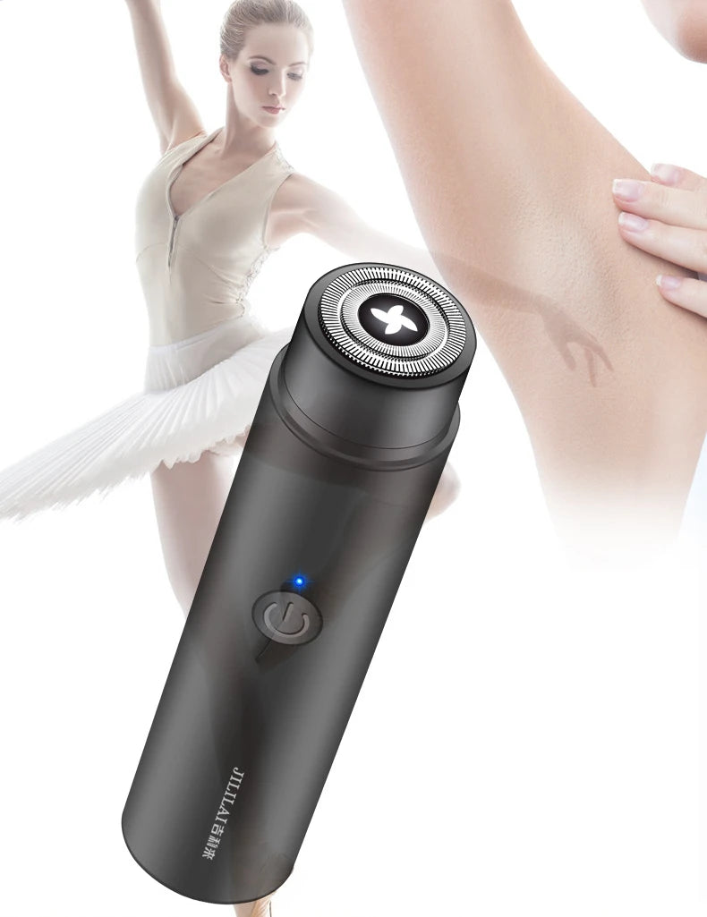 Mini Rasoio Elettrico Portatile Ricaricabile Wireless - Display LED Unisex Uomo Donna, da borsetta