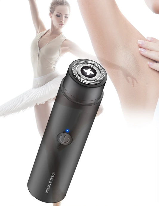 Mini Rasoio Elettrico Portatile Ricaricabile Wireless - Display LED Unisex Uomo Donna, da borsetta