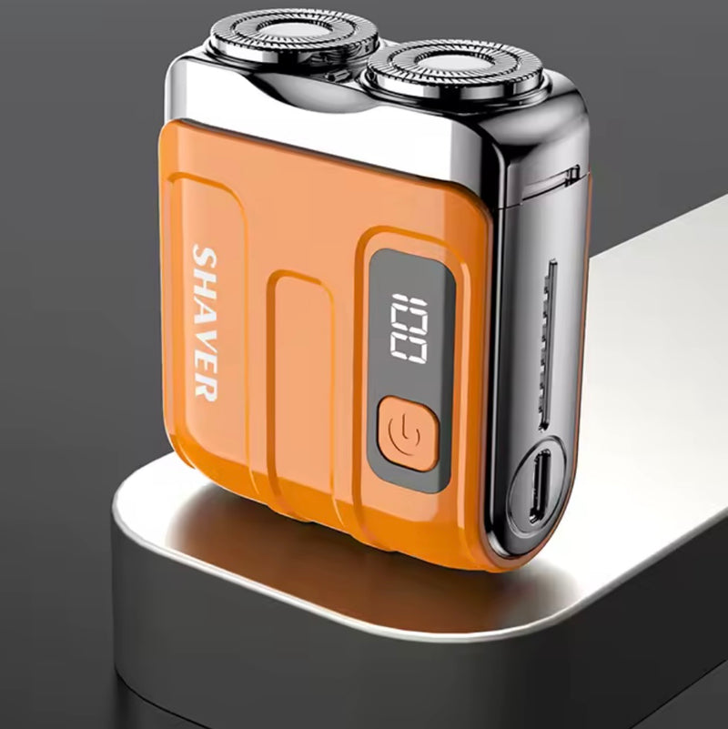 Mini Rasoio Elettrico Intelligente Portatile | Display Digitale, Doppia Lama, Ricaricabile