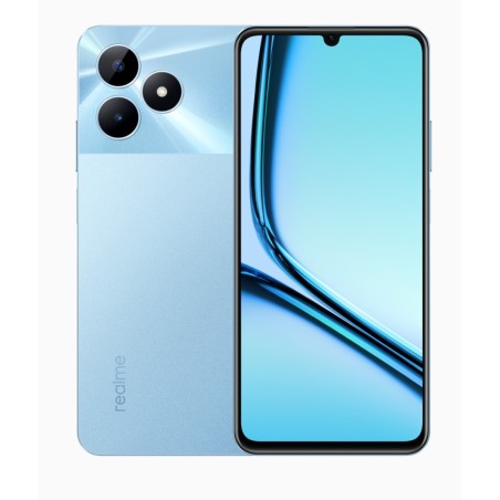 Frontale del Realme Note 50 con schermo da 17,1 cm (6.74”), mostra il display piatto e la fotocamera anteriore da 5 MP.