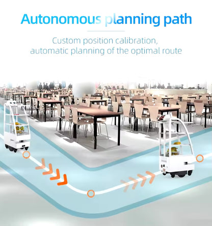 Robot di consegna per ristoranti con AI, navigazione indoor e controllo remoto