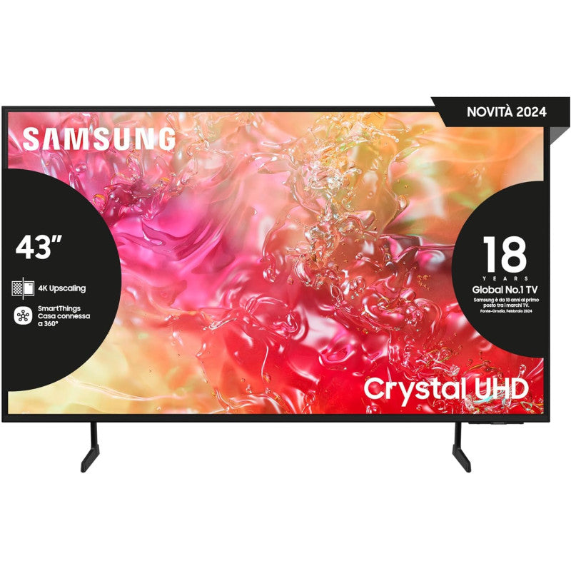 Smart TV Samsung 43 pollici UE43DU7172 vista frontale UHD 4K HDR