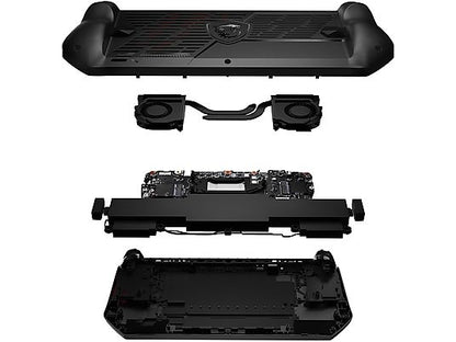 Setup gaming in mobilità con MSI Claw A1M e cuffie wireless collegate

