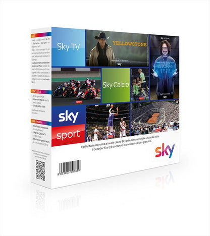 Sky Box con 3 mesi di Sky TV + Sky Calcio + Sky Sport Decoder SkyQ Incluso