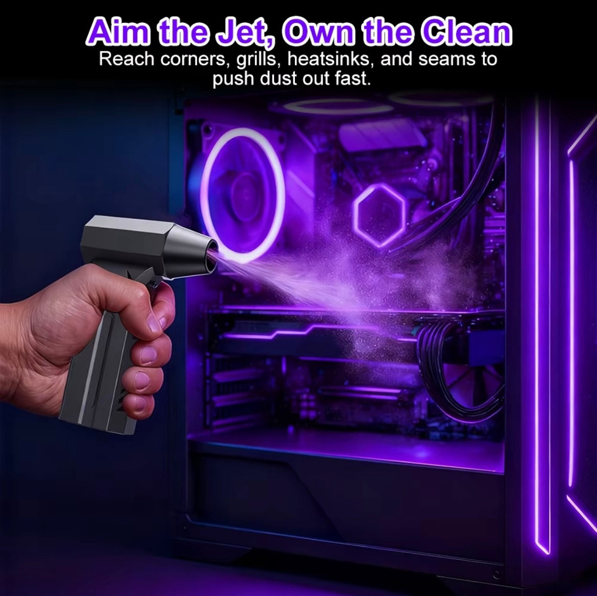 soffiatore componenti elettronici pc.