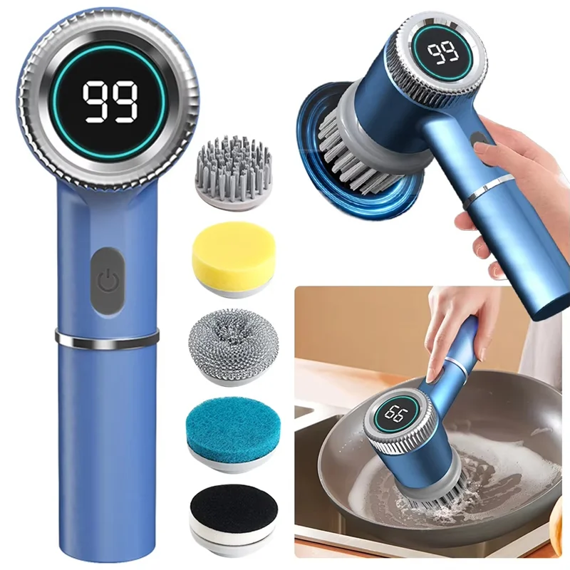 spazzola pulizia casa e lavaggio piatti elettrica