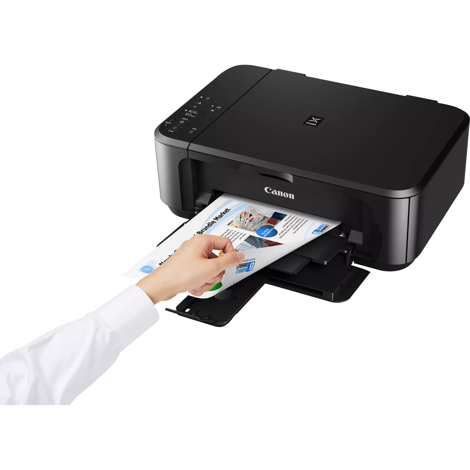 Connessioni Wi-Fi e USB della Canon Pixma MG3650S in primo piano


