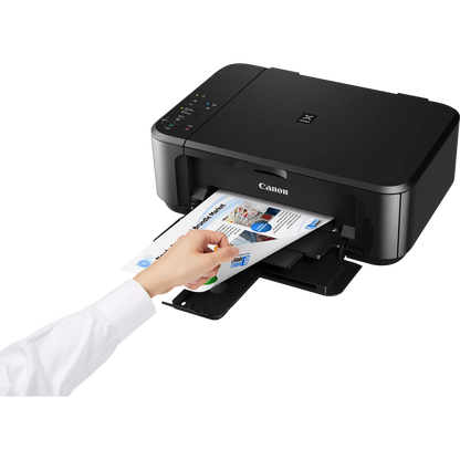 Connessioni Wi-Fi e USB della Canon Pixma MG3650S in primo piano

