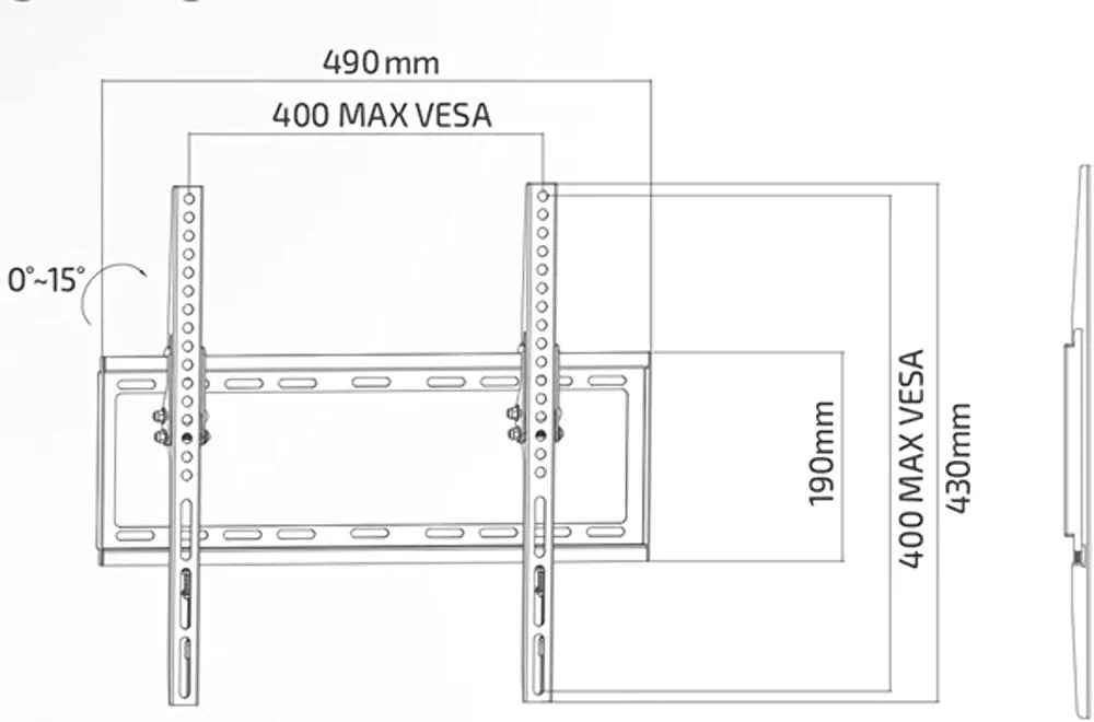 SUPERIOR STAFFA TV SUPSTV002 supporto televisori da 32 a 55 pollici