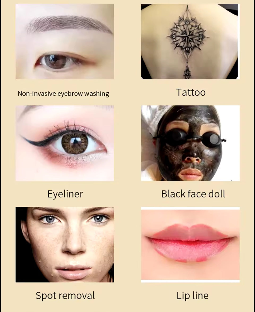 dispositivo per rimozione tatuaggi e macchie, eyeliner, adatto a centri estetici.