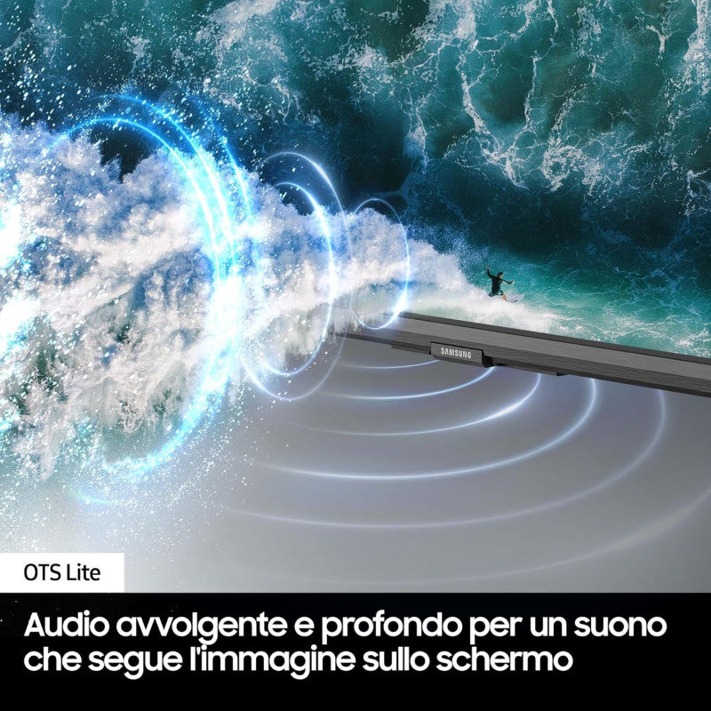 ots lite audio avvolgente e profondo per un suono che segue l'immagine sullo schermo