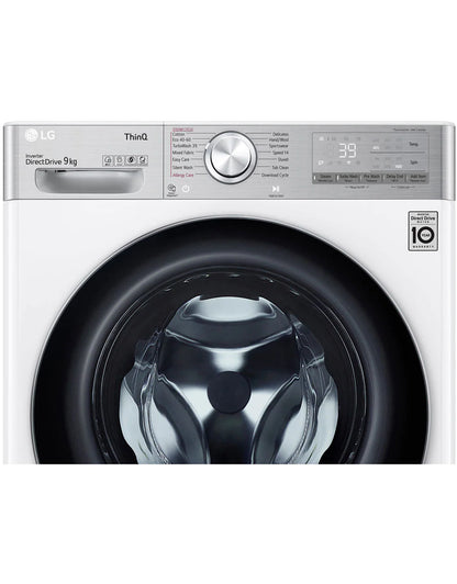 LG Lavatrice Classe A 9kg F6WV909P2E AI DD 1600 giri TurboWash 360 Vapore antipiega Wi-Fi White