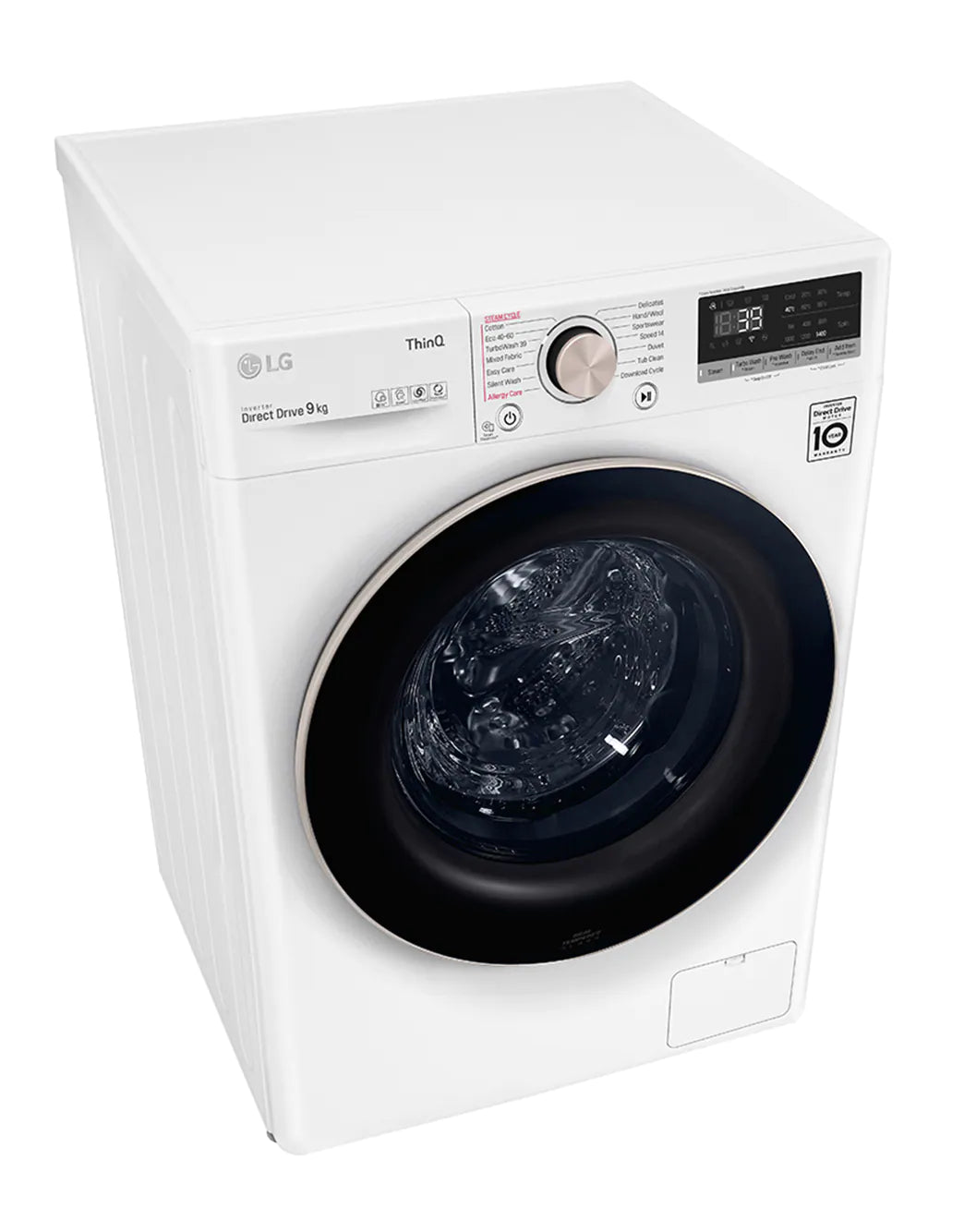 LG Lavatrice F6WV709SGA 9Kg Classe A TurboWash 360 AI DD Lavaggio a vapore Wi-Fi