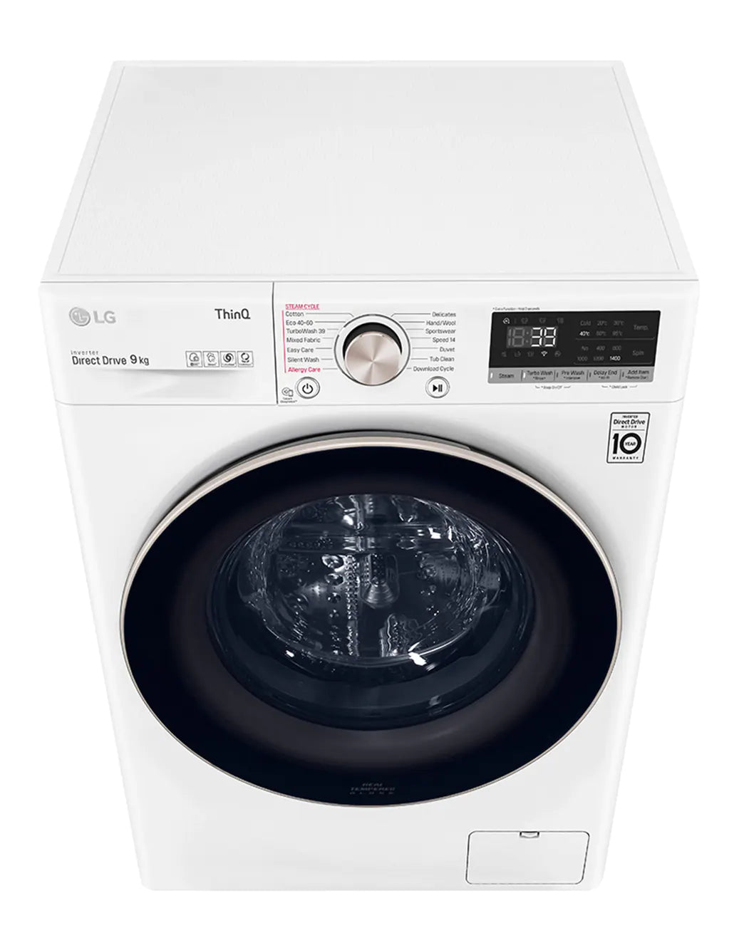 LG Lavatrice F6WV709SGA 9Kg Classe A TurboWash 360 AI DD Lavaggio a vapore Wi-Fi