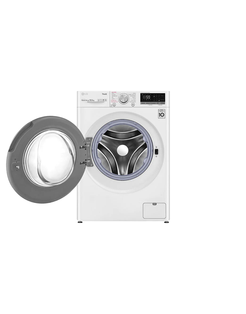 LG Lavatrice F4WV510S1EA 10,5kg Classe B 1400 giri TurboWash Wi-Fi White