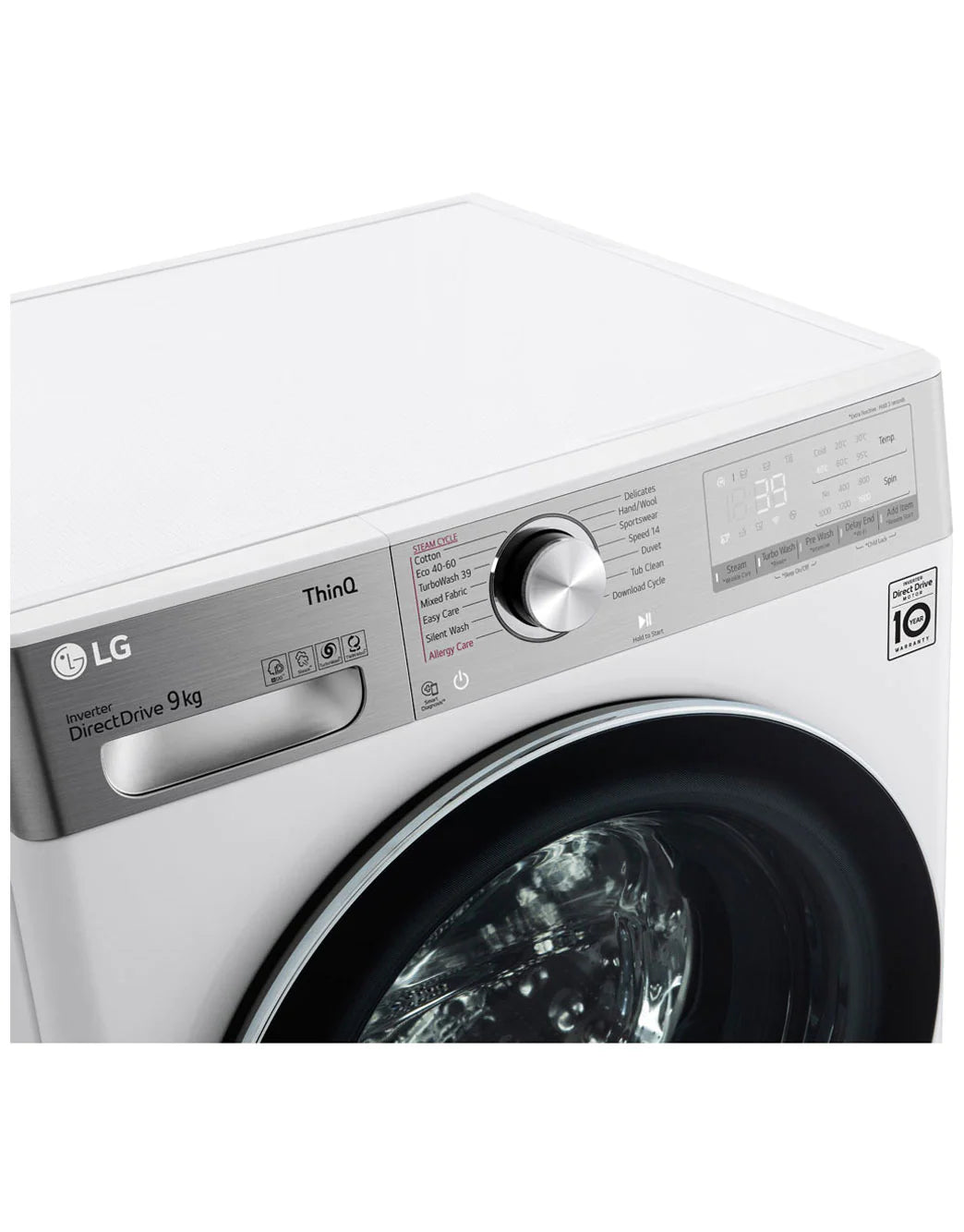 Lavatrice 9kg F6WV909P2E AI DD™ | Serie V9 Classe A | 1600 giri, TurboWash 360, Vapore antipiega, Wi-Fi | White - Premium Lavatrici from LG - Just $879.00! Shop now at Ipertech